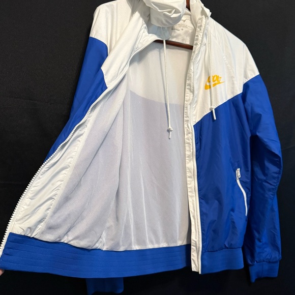 nike golf club windbreaker the open blue white hooded with pockets size small - Picture 9 of 15